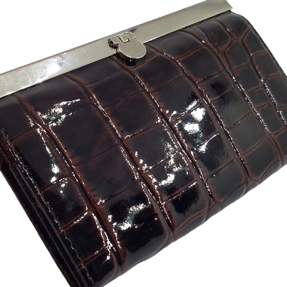 Handbags - Genuine Crocodile Embossed Italian Leather Clutch